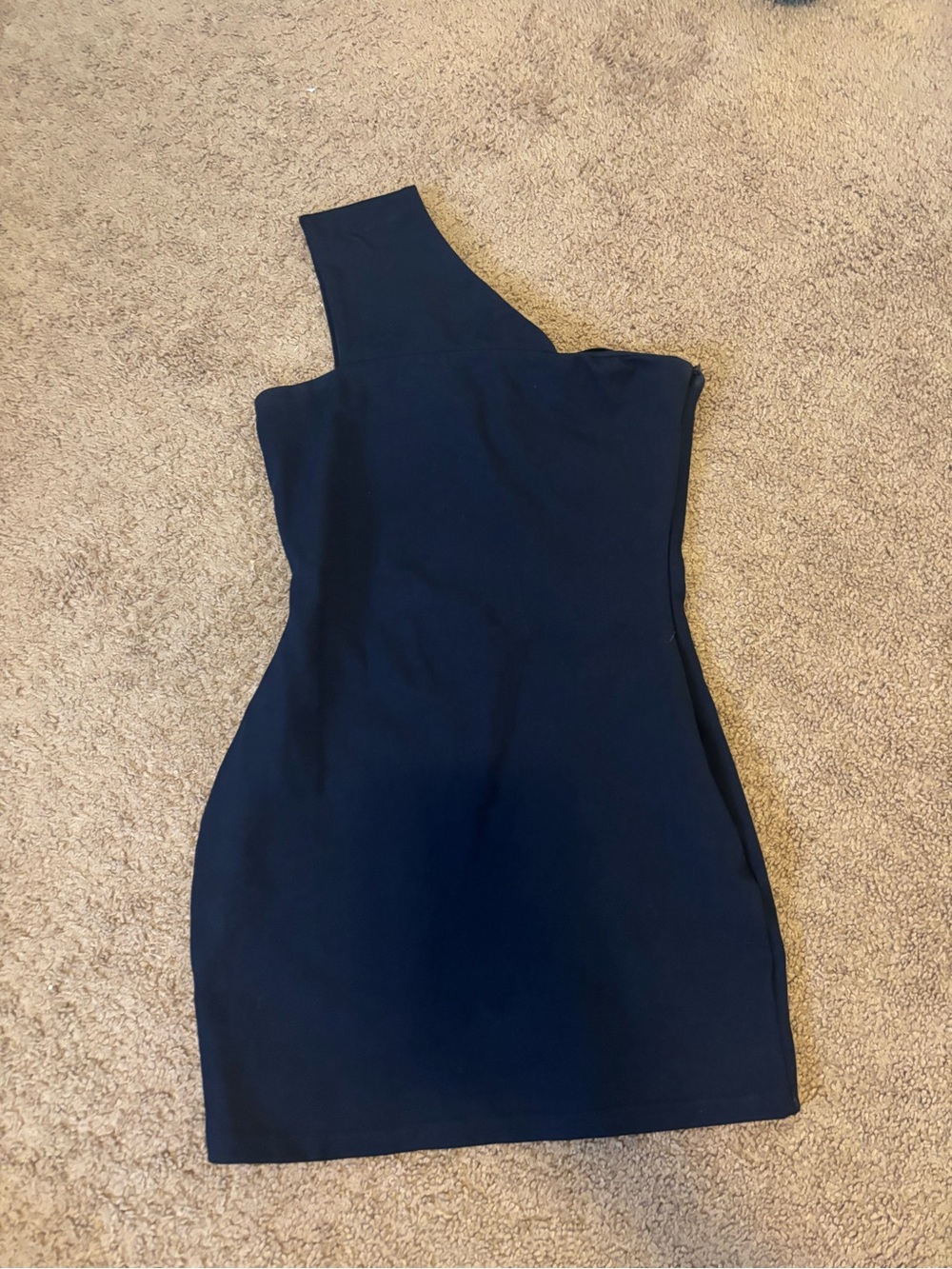 superdown One-Shoulder Navy Bodycon Mini Dress